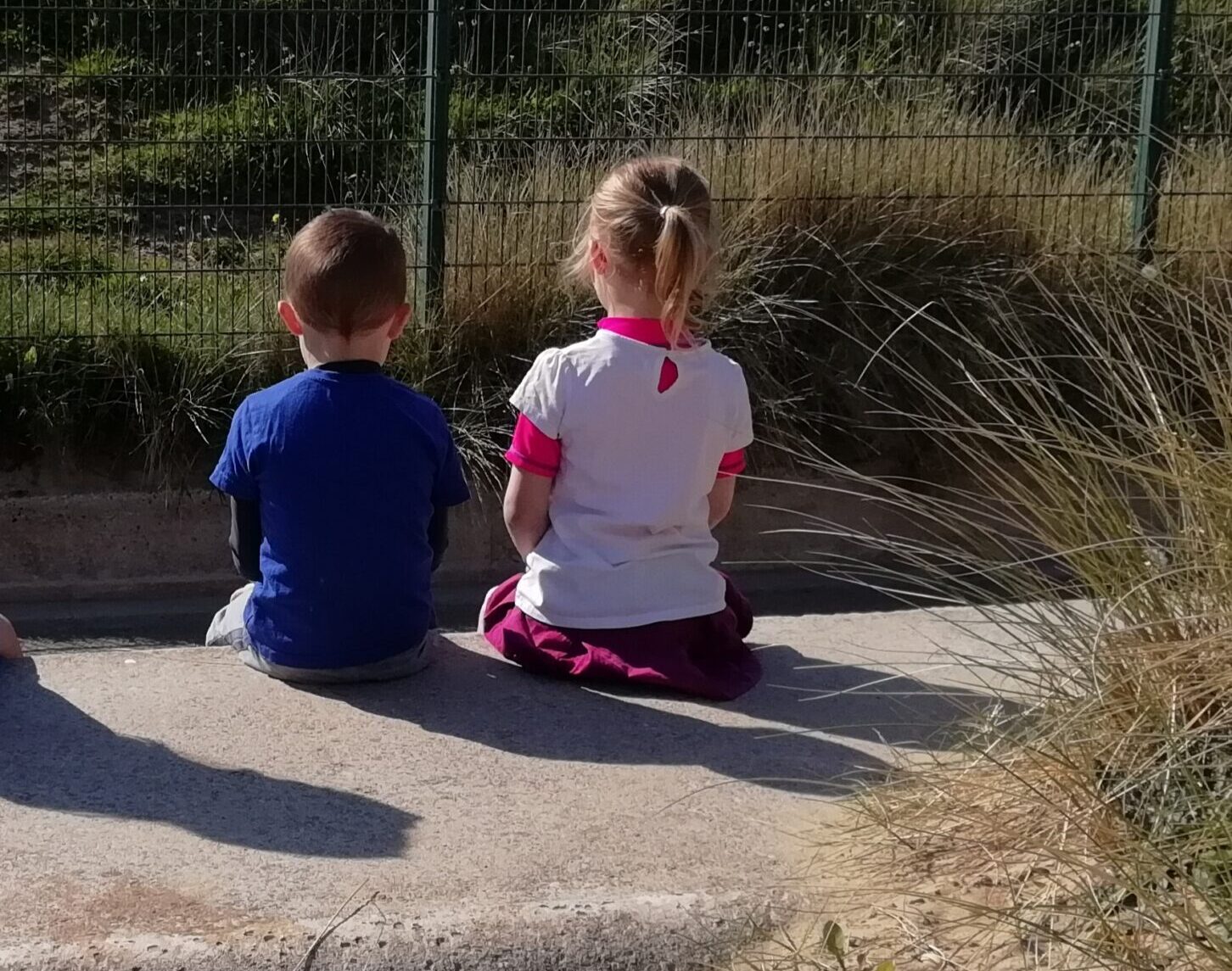 Boy and girl at beach