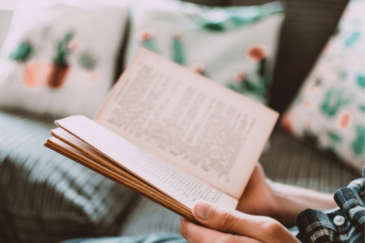 Man reading a book